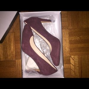 Nine West Suede Pumps (Wine Color)